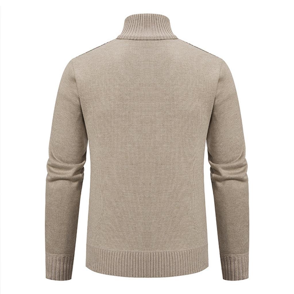 Herre Casual Cardigan Ståkrage Genserjakke Varm Slim Fit Genser