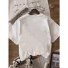European Size Fashion Women T-Shirt | White Front Print Floral Heart Mama Design