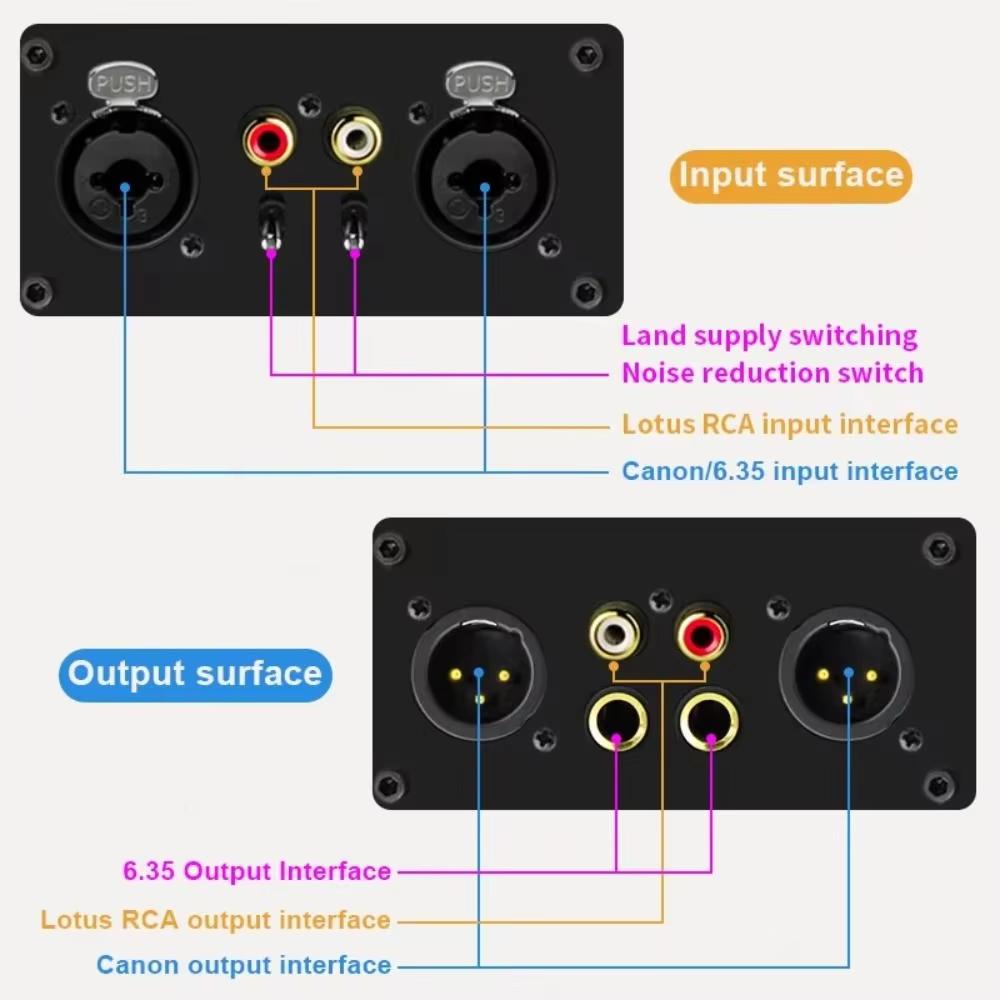 Multi-functional XLR Audio Isolator RCA Professional Audio Noise Filter 2 Way Passive Audio Isolator Accessories Live Broadcast