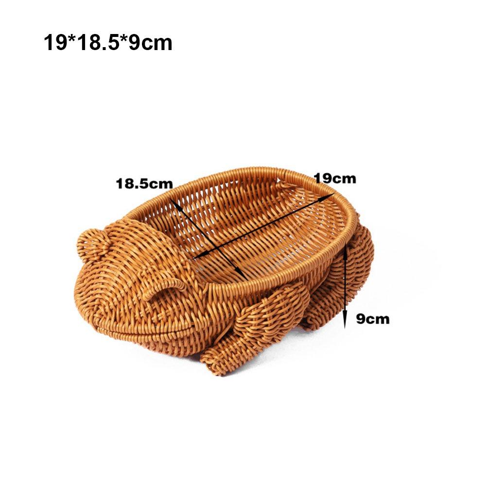 Multistyles Storage Rattan Woven Tea Tray  Restaurant Serving Tabletop Display