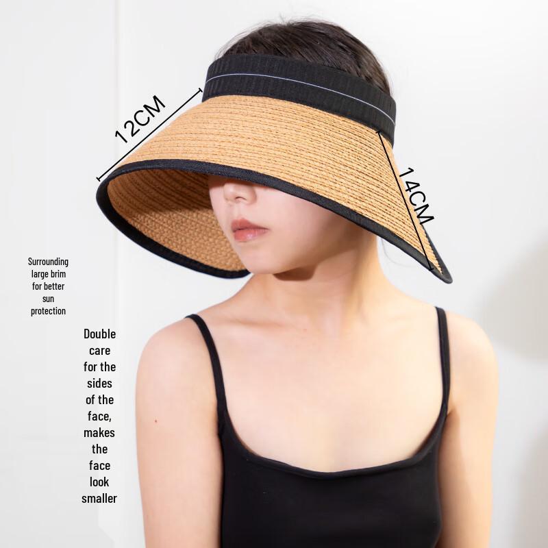 Летний рафиевый соломенный козырек-шляпа Junbie One Size