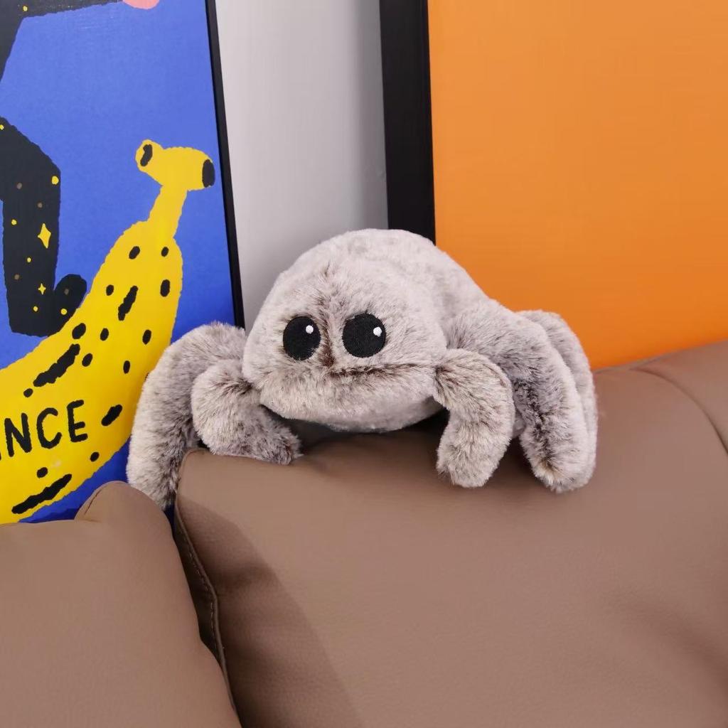 Realistic Plush Spider Toy - Gray Spider Doll Gift for Christmas