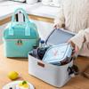 Double Layer Lunch Bag Thermal Insulation Lunch Box Storage Handbag Travel Picnic Food Pouch Multifunctional Mummy Shoulder Bags