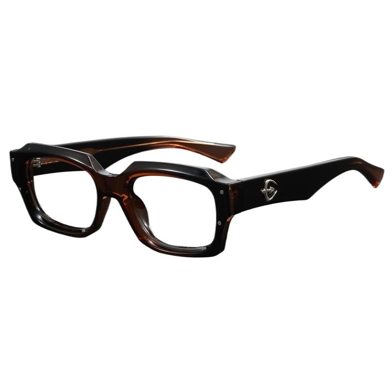 

Men s Square Prescription Reading Glasses - Anti-Blue Light & Polarized Lenses for Office/Computer Use, Minimalist Acetate Frame