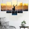 5 Panels Abstract Deer Modern Home Wall Decoration Living Room Bedroom Painting Animal Poster HD Print Picture
