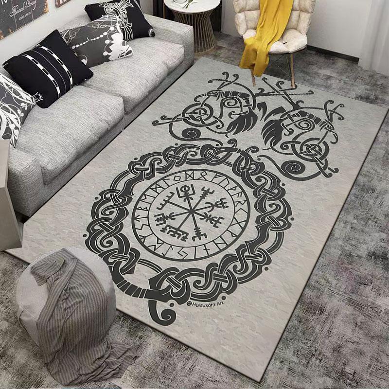 Nordic Knotwork Carpet Design Suitable As a Non-slip Mat for the Living Room or Bedroom Sofa