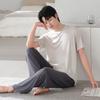 Men's Pajamas Thin Casual Summer Short-sleeved Round Neck Pullover Loose Modal Skin-friendly Fashion Loungewear Suit