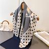 Luxury Dot Print Designer 70cm Square Scarves Women's Silk Scarf Spring and Summer Bandana Small Hairbands Foulard Shawl