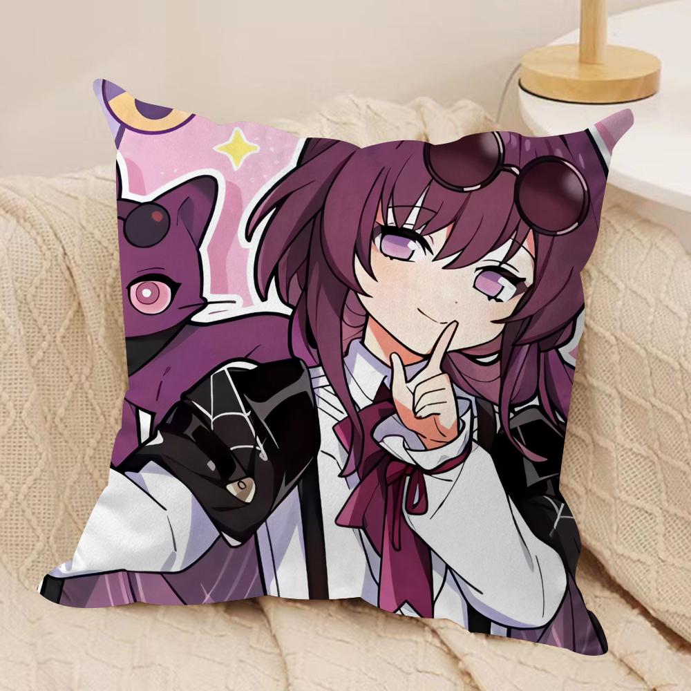 

Game HHonkai Star Rail Cushion Cover Soft Plush Throw Pillow Cover DoubleSided Printed Cushion Case Cozy Sofa Home Decor 30x30cm