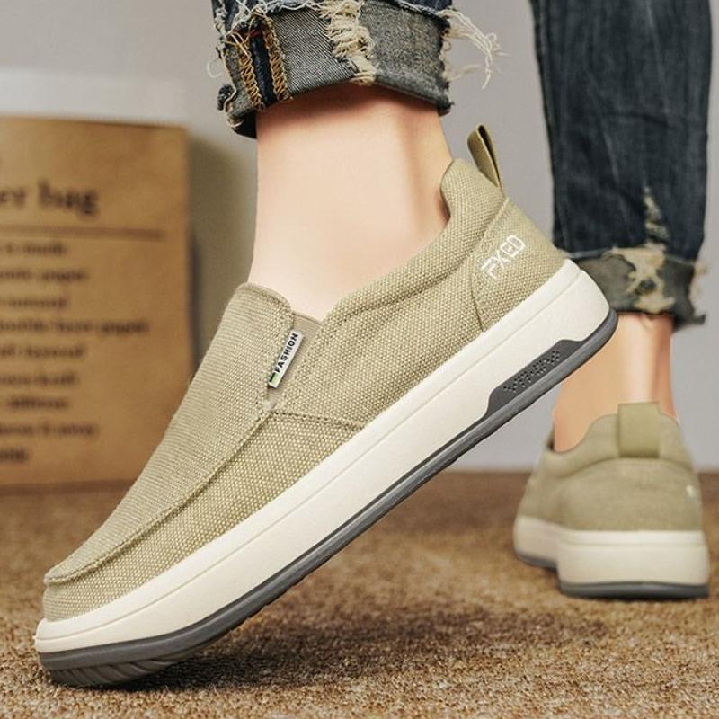 Fashion Male Shoe Canvas Moccasin Sneakers Minimalist Classic Original Breathable Work Non-leather Deals Men's Casual Shoes Fashion 2025