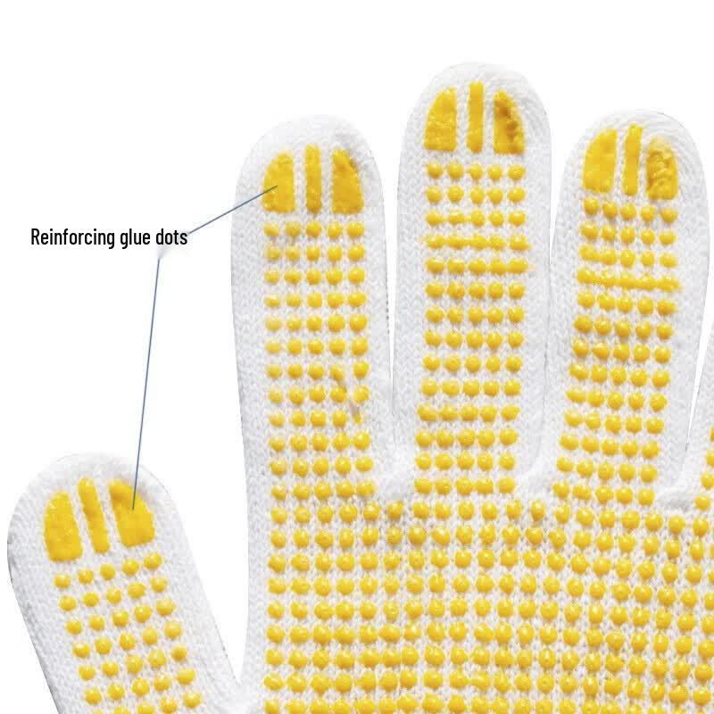 Heavy-Duty Anti-Slip Cotton Work Gloves