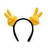 Cartoon Thumbs Up Heart Shaped Plush Headband for Photos & Face Washing