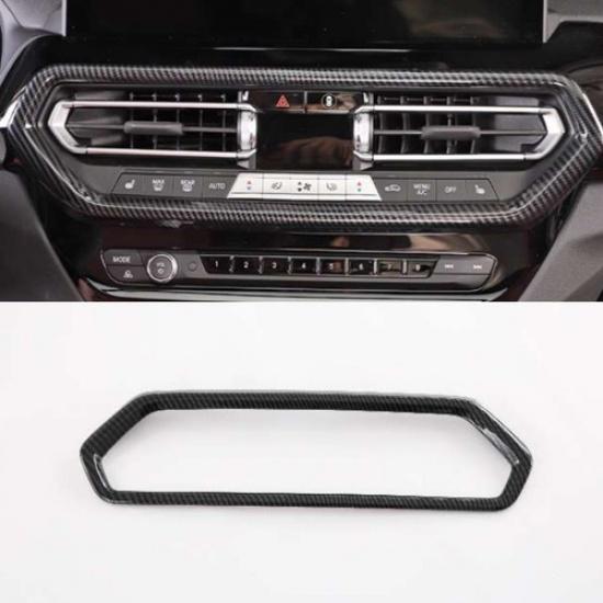 For -2024 BMW X3 G01 Center Air Vent Outlet Panel Cover Trim Carbon Fiber