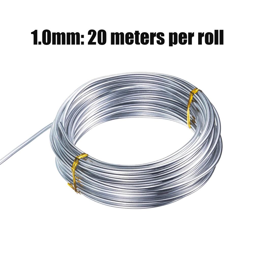 

Aluminum Wire 1mm 1.5mm 2mm Silver Color Bendable Flexible Craft Metal Wire For Jewelry Making Beading Floral Diy Supplies