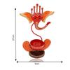 Red Metal Lord Ganesha Idol Showpiece Tea Light Candle Holder| Ganpati Murti Tea Light Holder
