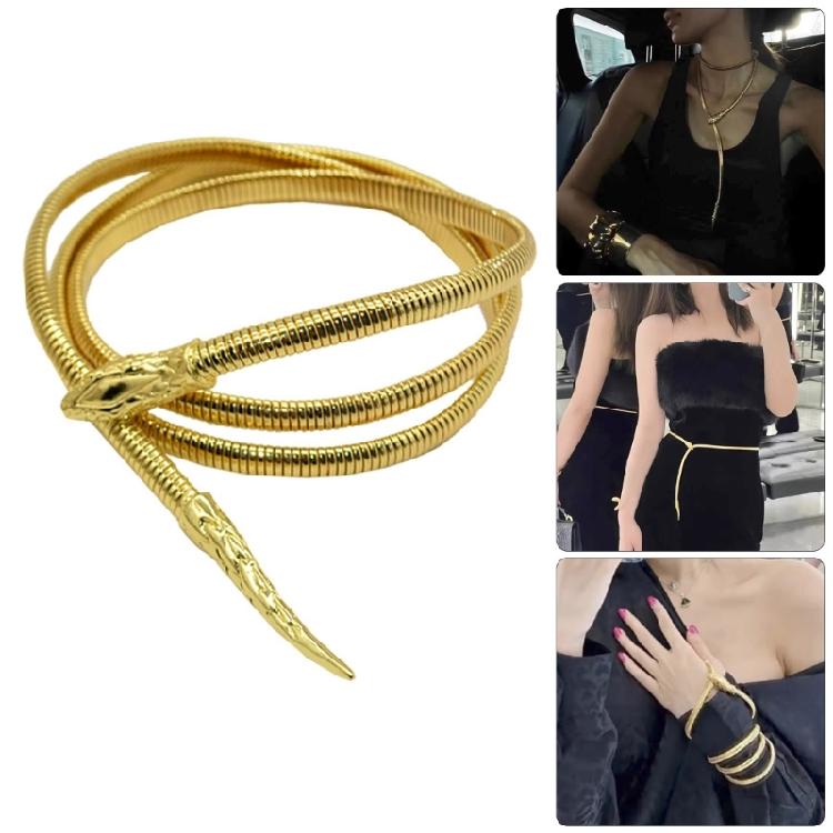 Fashionable Waist Chain Snake Clasp Waistband Adjustable Waist Jewelry Stylish Waish Chain Metal Texture for Daily Party