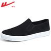 Men's shoes summer one-pedal black lazy shoes breathable cloth shoes casual couple shoes low-top canvas shoes large size