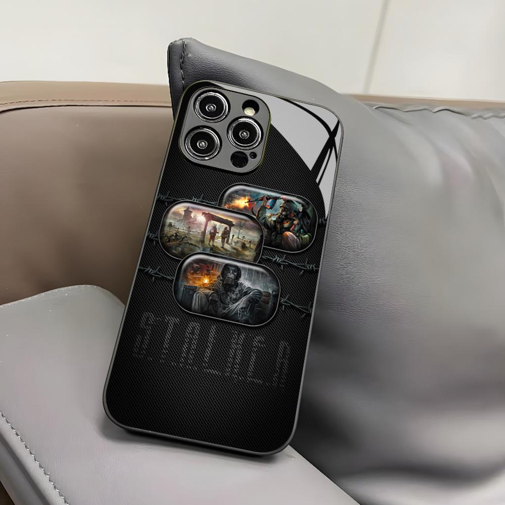 

Чохол для телефону Stalker 2 Heart Of Chornobyl для Iphone 17 Air 16 15 14 12 11 13 Pro Max Mini 8 X Xr Xs Puls Чорне Скляне Покриття iPhone 14