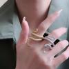 Smart Snake Saturn Pendant Ring Light Luxury Premium Niche Design Index Finger Ring Open Ring