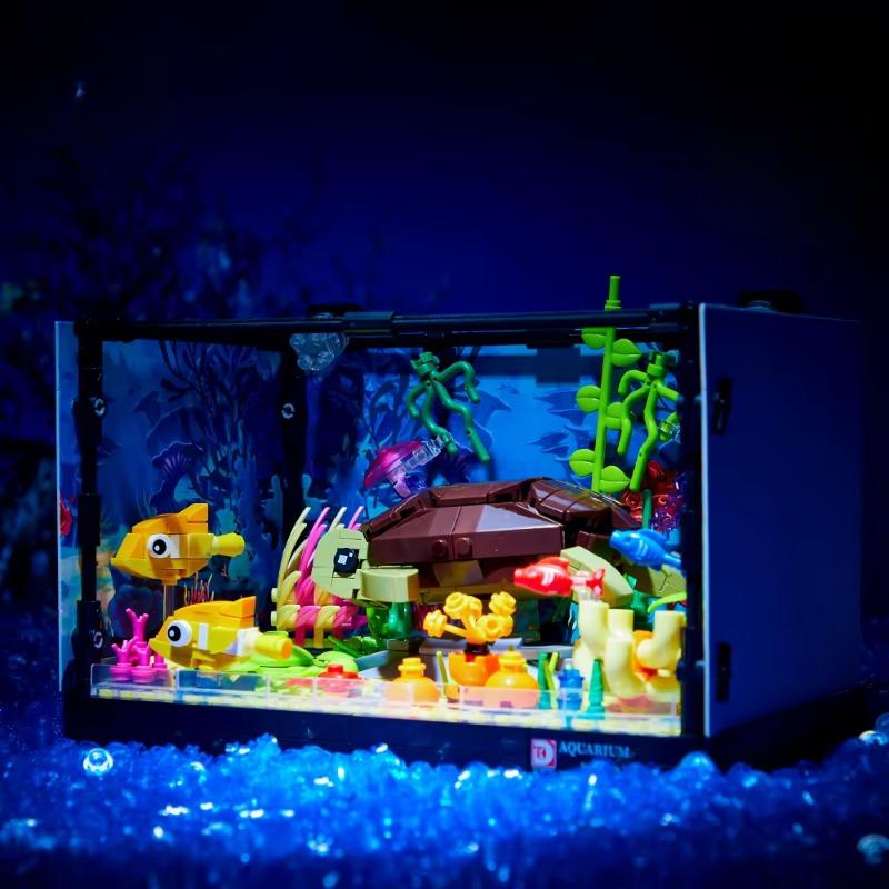 thumbnail image 2 of HI-REEKE Fish Tank Building Block Set Aquarium Marine Sea Turtle Kit Toy Gift For Kid Multi Color 2 of 9