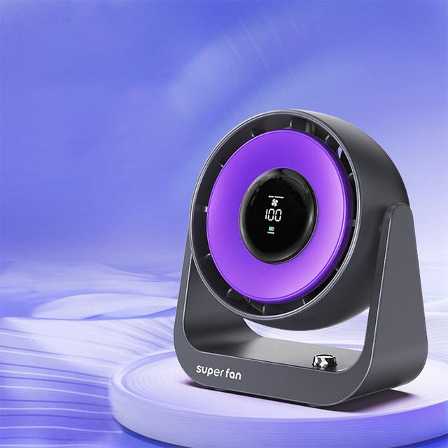 

Портативный электрический вентилятор 5000 мАч, беспроводной портативный циркулятор воздуха, турбовентилятор, перезаряжаемый настольный настенный тихий потолочный вентилятор, охладитель воздуха серый