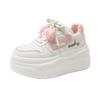 Fashion 8CM Women's Sports Shoes 2025 Autumn Pink Comfortable Fashion White Female Thick Bottom Skateboard Shoe Women Casual Sneakers