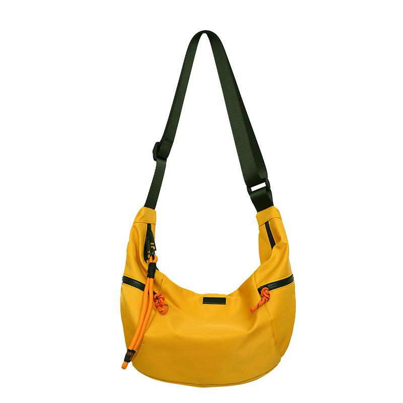 Drawstring Contrasting Shoulder Bag Large Capacity Backpack Travel Backpack Fashion Versatile Couple Bag