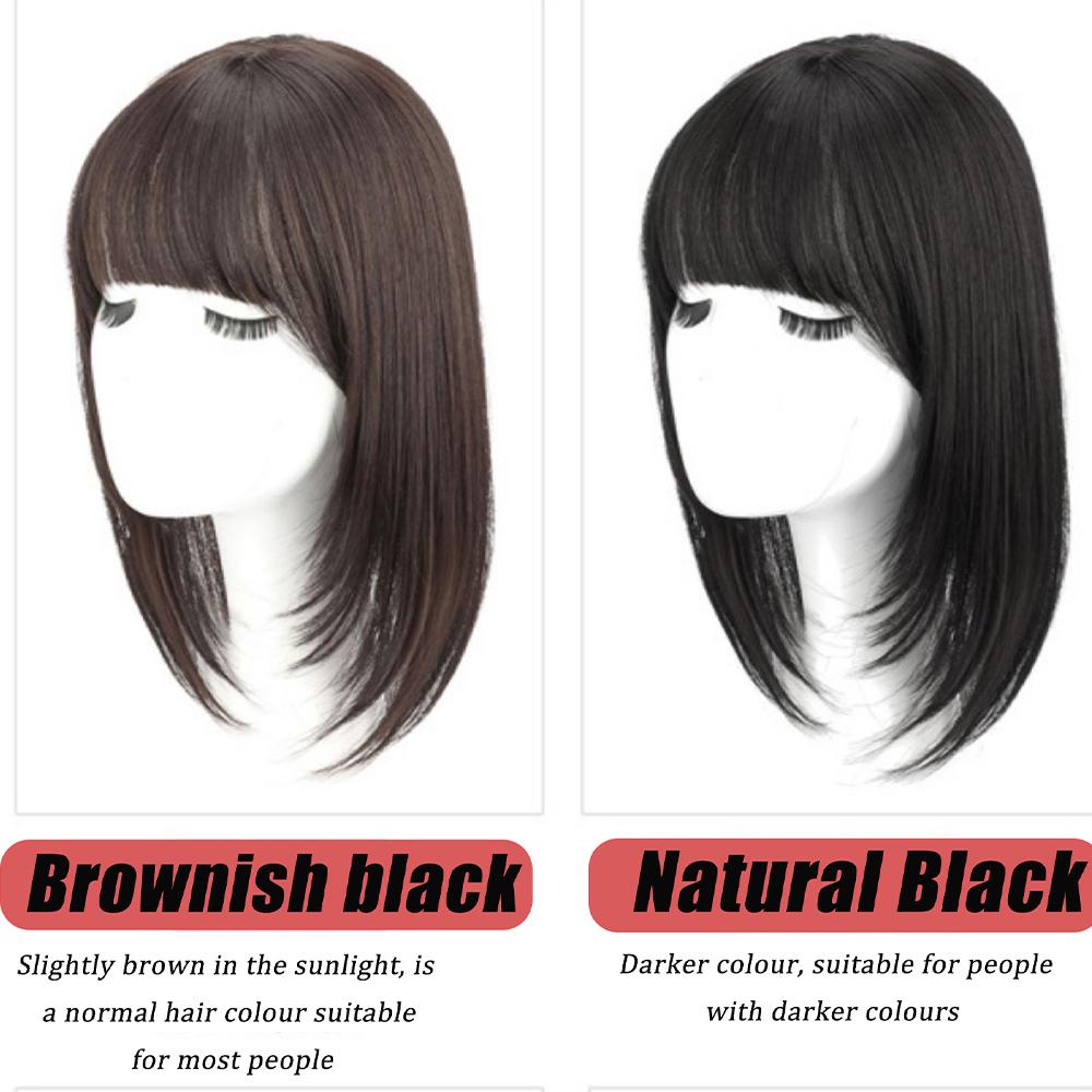 10x13CM Peruca Simulação Cabelo Cabeça Bloco de Reposição de Cabelo Feminino Natural Leve Respirável Cobrir Cabelos Grisalhos Sem Traço Fofo