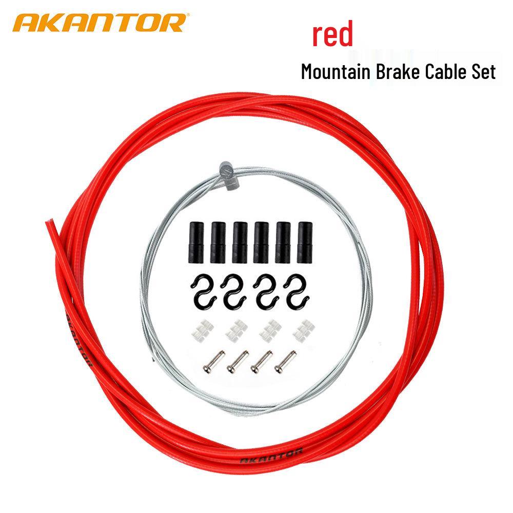 AKANTOR Bicycle Brake & Gear Shift Cable Set for Mountain, Road, or Folding Bikes
