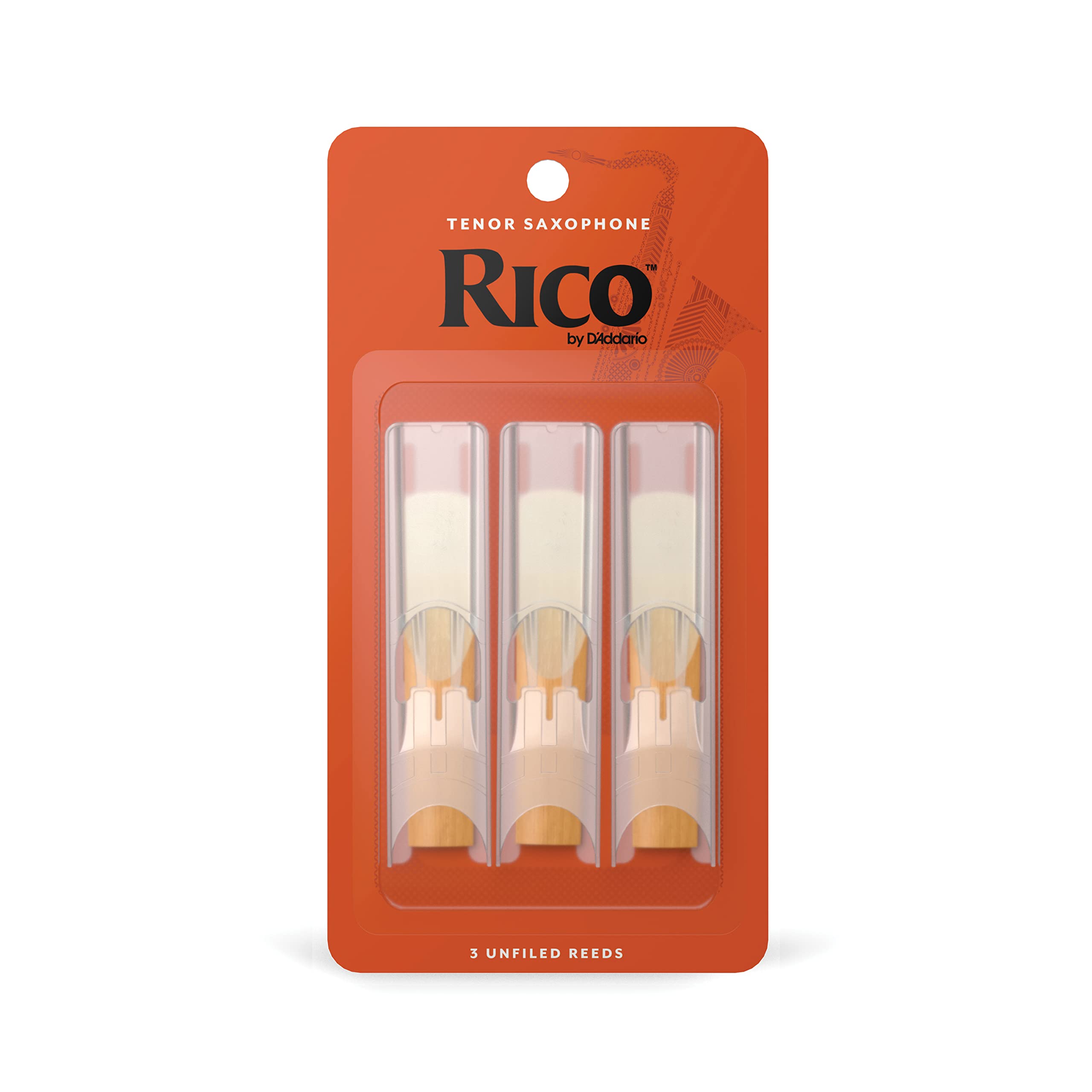 

D Addario WoodWinds RICO Reeds for Tenor Saxophone RKA0320 [Hardness: 2.0] (Pack of 3)