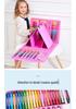 208-Piece Children's Art Set: Watercolor Pens, Oil Pastels, Paintbrushes, Colored Pencils