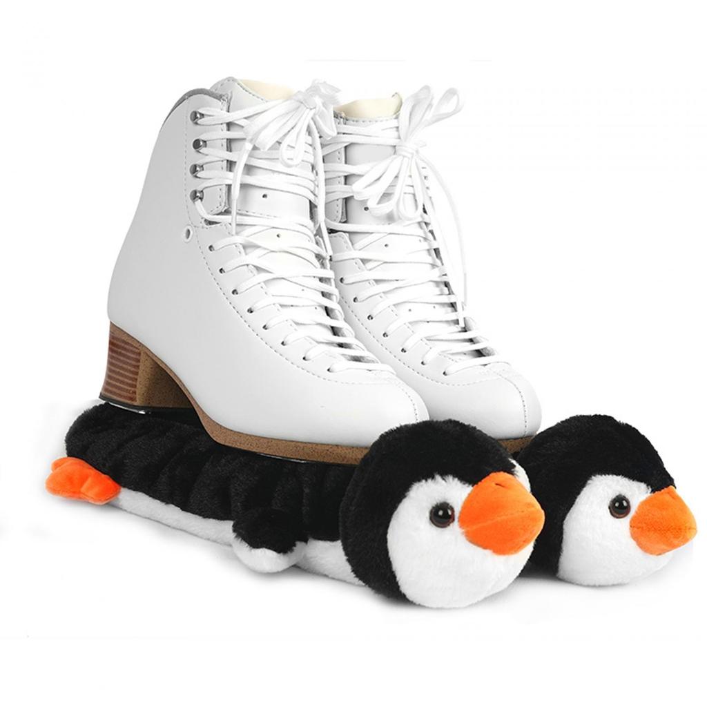 Ice Skate Blade Covers Soft Plush Hockey Skate Covers 35cm Skate Protect Durable Plush for Ice Figure Skating Training Penguin