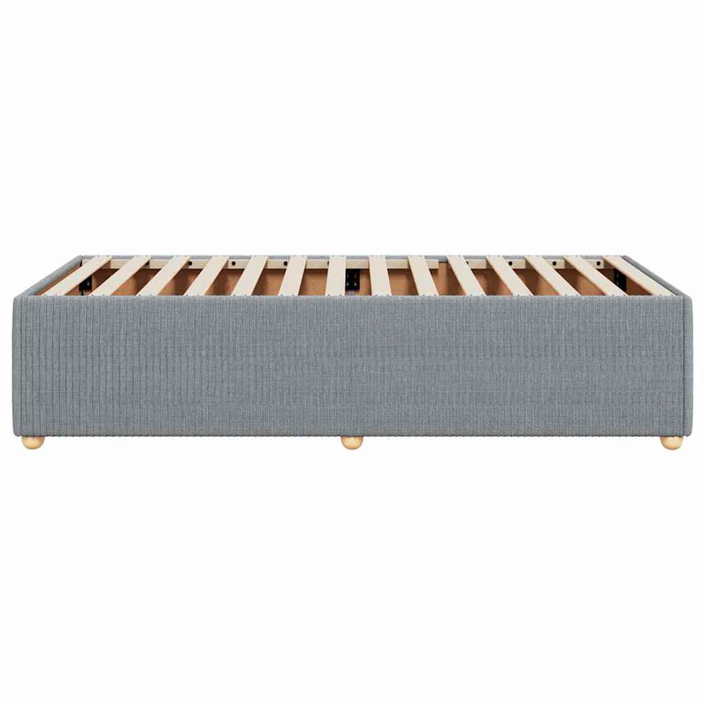 Bed Frame without Mattress Light Grey 90 x 190 cm Fabric