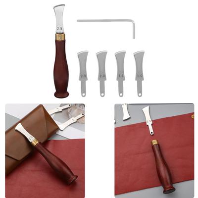 Lederkanten-Faltwerkzeug, Lederkanten-Crimpwerkzeug, 1,0 – 2,5 mm, Leder-Flachschlitz-Kantenliniengerät für das Lederhandwerk