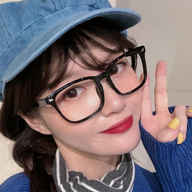 Gjennomsiktig datamaskinbrilleinnfatning Kvinner Menn Anti-blått lys firkantet briller Blokkeringsbriller Optisk brillebrille