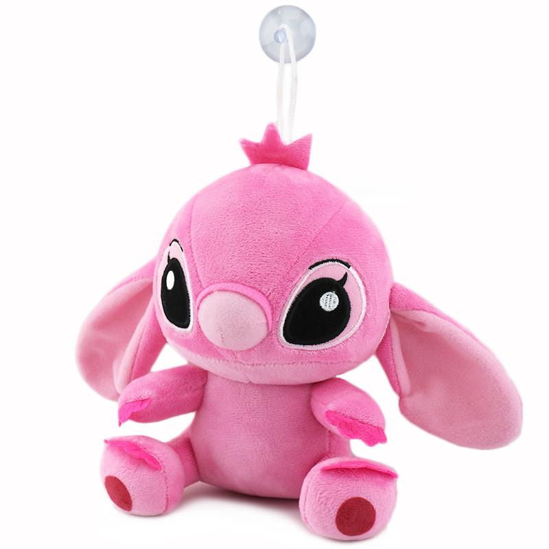 Entzückendes und weiches Stitch Plüschtier für Paare im kreativen Geschenkdesign in Blau- und Rosatönen