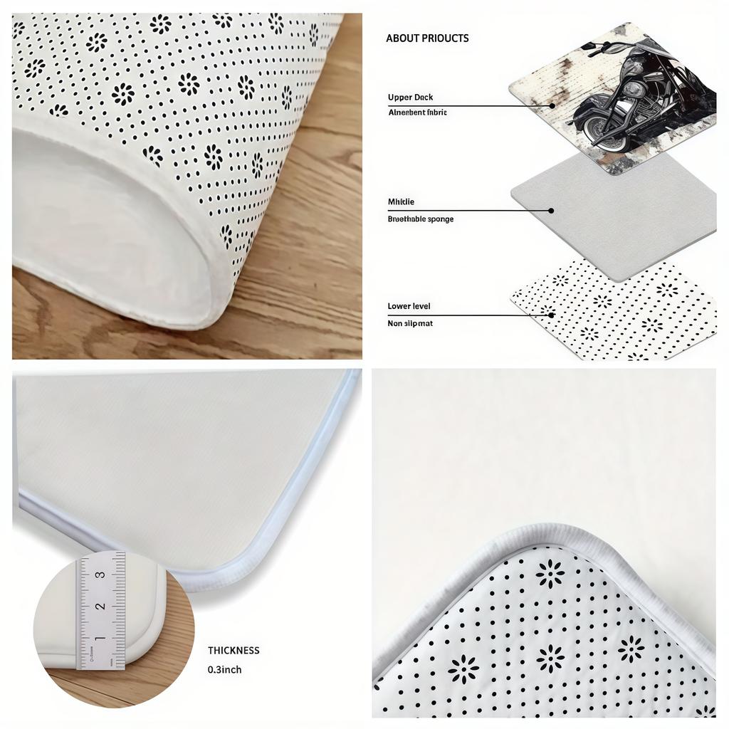 Christmas Tree Snowflake Print Doormat Stain-Resistant Outdoor Entrance Rug Bedroom Door Mat Festive Home Decor