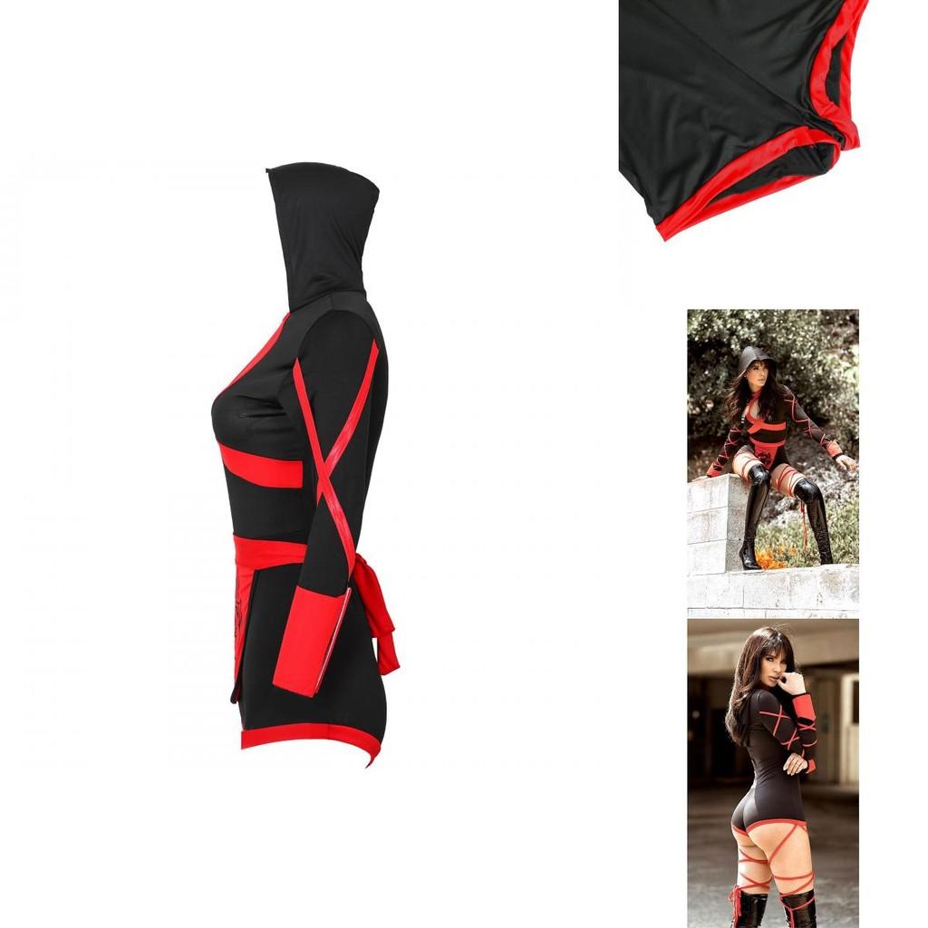 Stilvoller Ninja-Cosplay-Jumpsuit für Damen – perfekt für Halloween und Partys