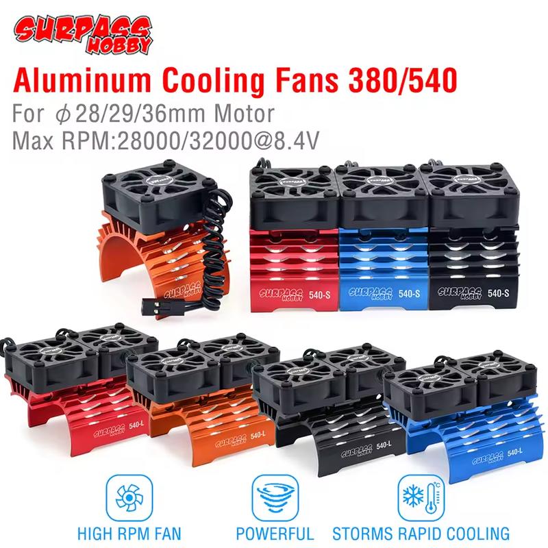Surpass RC Motor Cooling Fan Heatsink for 380 390 540 550 Brushless Car Motor 28mm 29mm 36mm Upgrade Parts