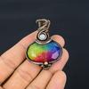 Rainbow Solar Quartz 999 Copper Wire Wrapped Pendant, Handmade Gemstone Pendant Jewelry, Gifts For Wife Brand New Pendant