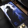 Sakura Samurai Schwarzes Mauspadd Tuschemalerei Kunst Tischmatte Gamer Gaming Laptop Teppich PC Büro Zubehör E-Sport Großes Mauspadd