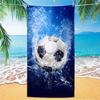 Neues Fußball-Strandtuch Fußball-Thema Mikrofaser-Badetuch für Erwachsene Seaside Schnelltrocknendes Handtuch