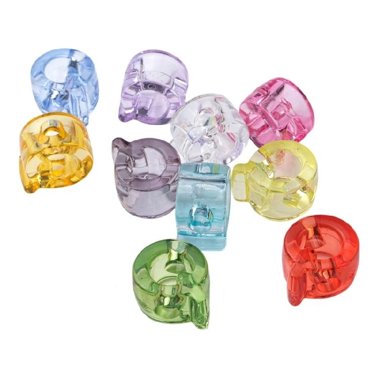 Name Jewelry Beads Clear Acrylic Letter Beads Large Hole 10 Piece Set for DIY Bracelets, Phone Straps and Jewelry