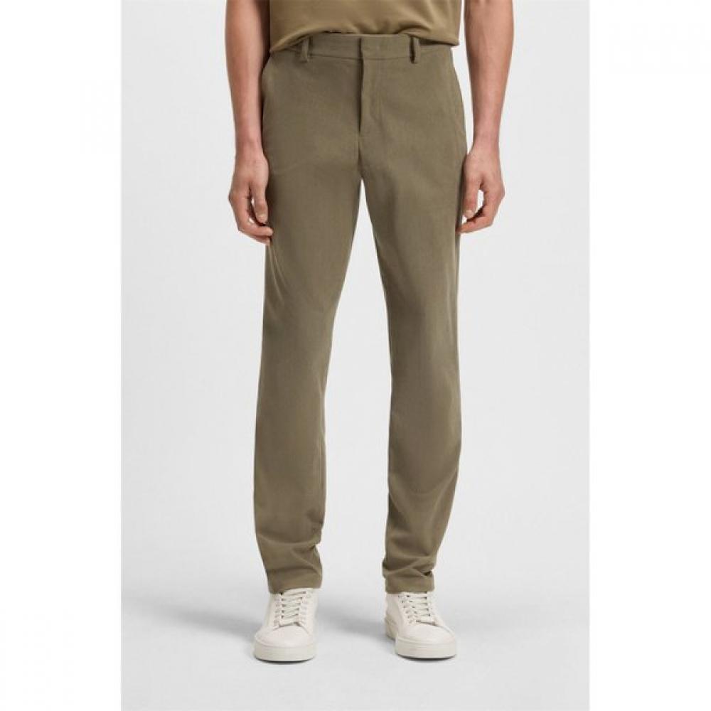 Boss Slim Fit Stretch Corduroy Pants Open Brown 50551683245 46