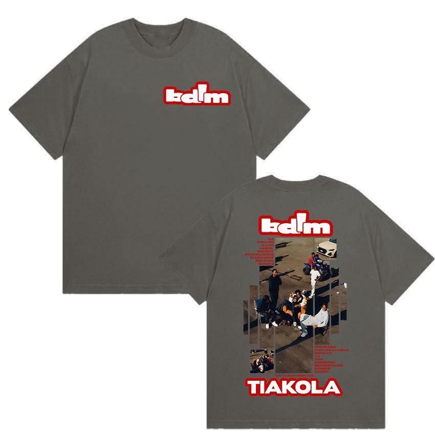 

Rapper TIAKOLA Bdim Tour Graphic T Shirt Mens Hip Hop Gothic Short Sleeve Tshirts Vintage ONeck Oversized Cotton Tshirt 4XL