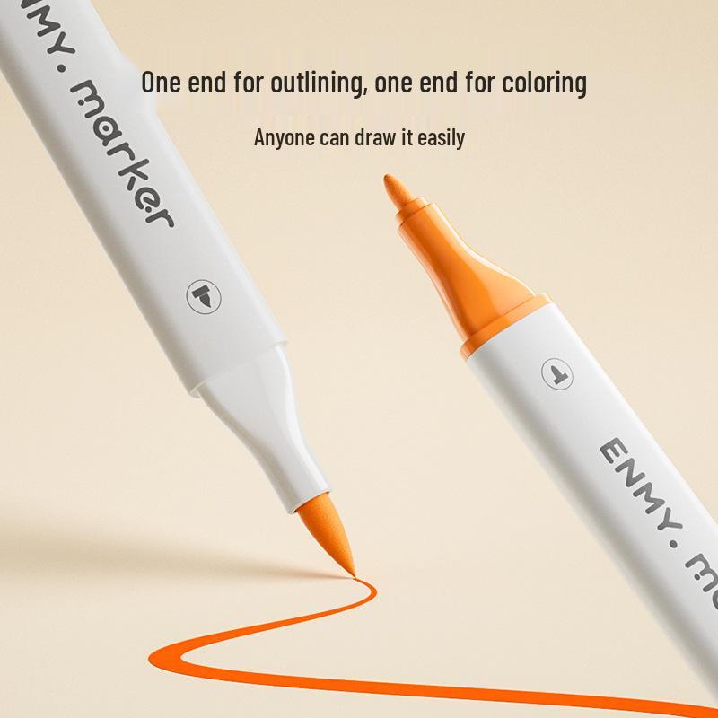 ENMY Double-Headed Acrylic Marker for Kids - Large Capacity, Colorful, English Label.
