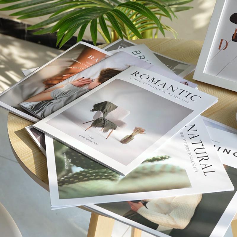 Minimalist English Magazine-Style Background Props for Live Broadcast & Street Photography, Model Room & Homestay Decor