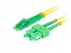 Patchcord światłowodowy Lanberg SM SC/APC-LC/APC DUPLEX 3.0mm LSZH G657A1 2m żółty