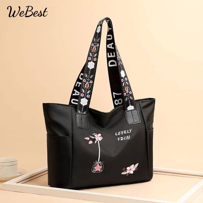 

Oxford Fabric Large Capacity Tote Shoulder Bag Water Resistant Casual Bag