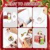 12Pcs Christmas Biscuit Cake Gift Box Open Window Muffin Favor Packaging Candy Box With Inner Tray Happy Xmas Party Supplies